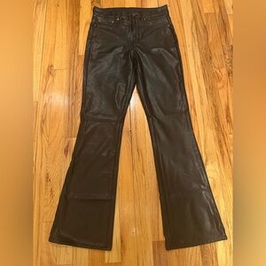 American Eagle Black Faux Leather Pants Sz 8